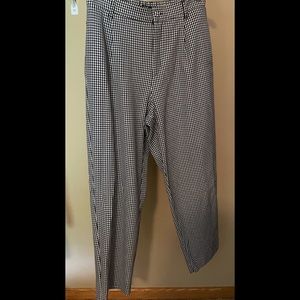 Zara Houndstooth Print Pants